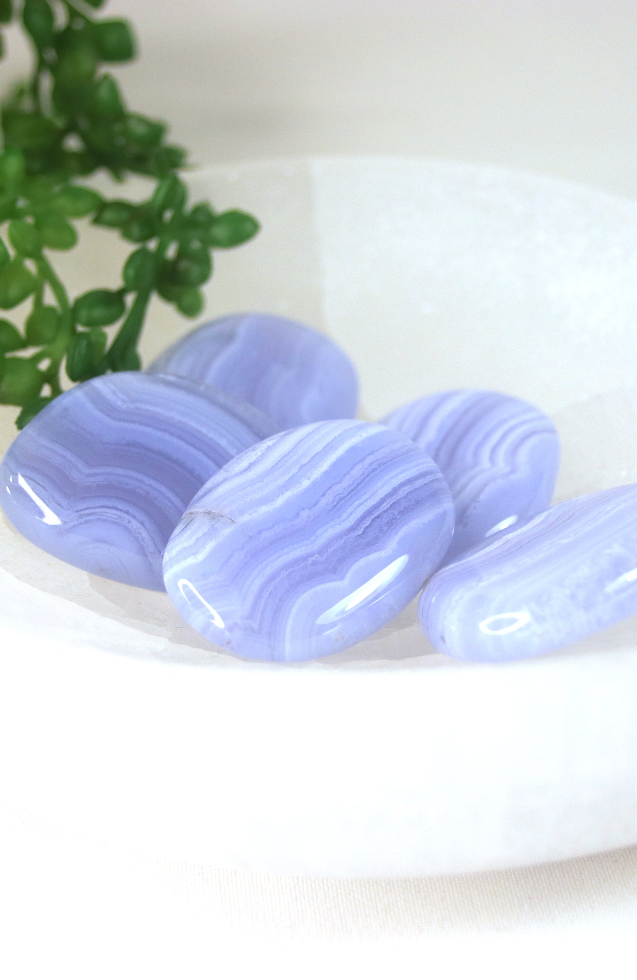 Blue Lace Agate Palmstone